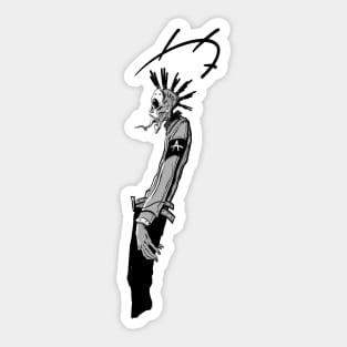 Punk AF Alien King Sticker